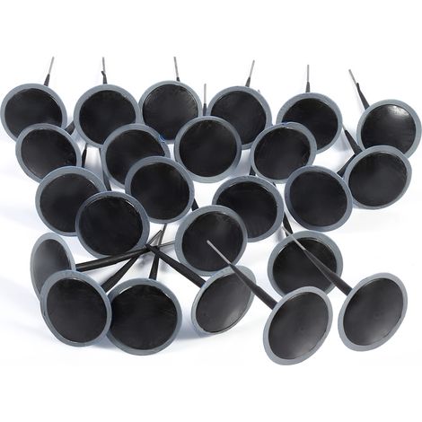 Jeffergarden 24pcs réparation de crevaison de pneu tubeless automatique filaire patch de prise de champignon de 4,5 mm (1/4)
