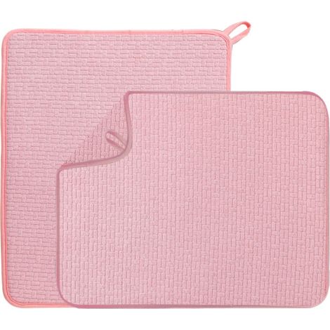 Tapis égouttoir à vaisselle en microfibre pour plan de travail, tapis égouttoir ultra absorbant, tapis de séchage pour vaisselle (1/5)