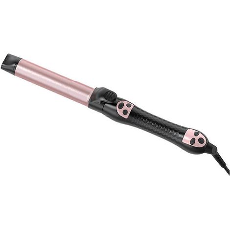 Fer à friser rotatif à chauffage rapide automatique, fer à friser à température contrôlée, fer à friser en céramique double tension, prise UE (1/5)
