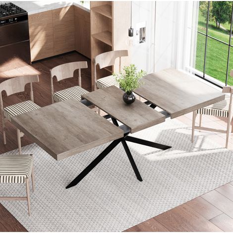 mesa comedor extensible con almacenaje MDF 140-180 cm OKMYHOME (1/5)