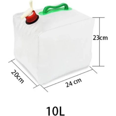 Sac à eau pliable 10L/20L pour activités de plein air, grande capacité, seau en plastique, accessoires de camping-AquaForge (1/5)