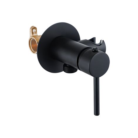 FugaFlow Eccelente Robinet mélangeur bidet Acces - avec support de douchette - noir mat