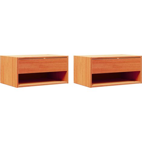 Maison Exclusive - Nachttisch 2 pcs Wachsbraun 50 x 32,5 x 24 cm