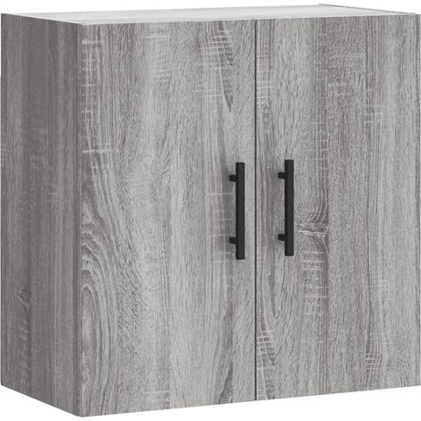Mobiletto a muro Sonoma grigio 60 x 31 x 60 cm pratico spazio contenitivo a parete design moderno in legno composito grigio 020048825