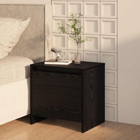 Bedside Cabinet Black Oak 45 x 34 x 44.5 cm Engineered Wood vidaXL