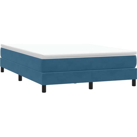 vidaXL Sommier à lattes de lit sans matelas bleu foncé 140x220cm