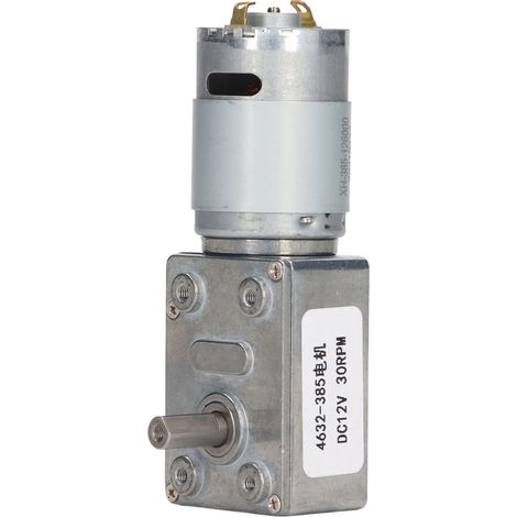 Moteur à engrenages à vis sans fin auto-bloquant DC 12V CW CCW 30RPM pour porte-fenêtre treuil (1/5)