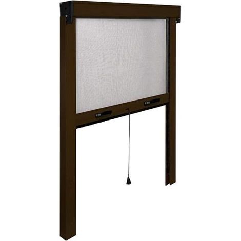 Zanzariere Alluminio Hu-Firma Verticale Marrone cm. 80x170 (1/2)