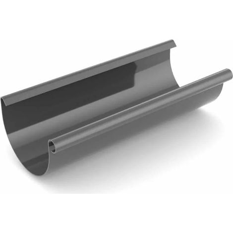 Regenrinne 2m graphit, Dachrinnensystem, Kunststoff Regenrinne, System 125 (1/5)