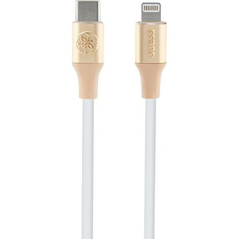 Guess Ebossed Logo - MFi-zertifiziertes USB-C-auf-Lightning-Kabel 1,5 m (Gold) (1/2)