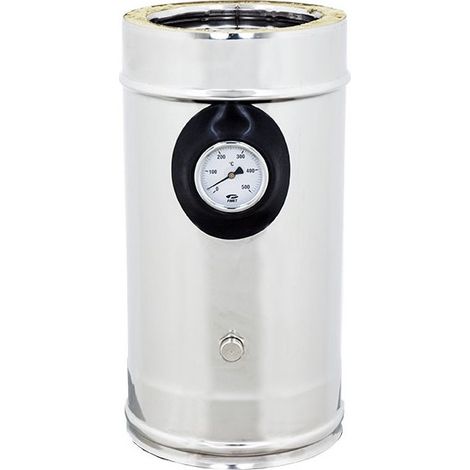 Modulo inox prelievo e rilevamento fumi doppia parete di 200 - de 250 mm (1/2)