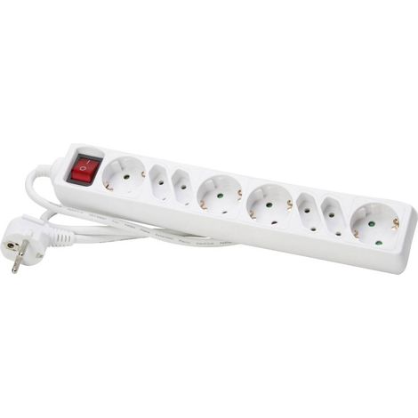 Kopp 129502003 Multipresa con interruttore 8 scomparti Bianco artico Schuko 1 pz.