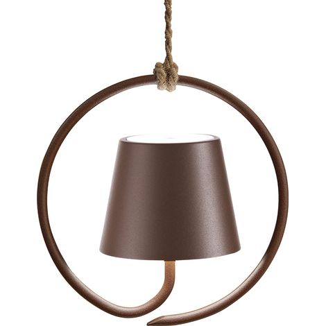 Lampe À Suspension Led Poldina Corten, Rechargeable Et Dimmable (1/2)