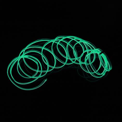 Meter langer LED-Lichtstreifen mit EL-Kanten zur Fahrzeugmodifikation, Stromversorgung über Zigarettenanzünder, grüne Innenraumbeleuchtung. (1/4)