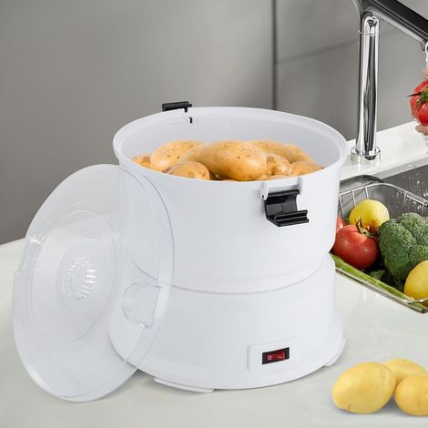Kartoffelschälmaschine,85W Elektrischer Kartoffelschäler, Schälmaschine zum Schälen von 1,76 Pfund Kartoffeln oder Abtropfen von Gemüse verwendet werden (1/5)