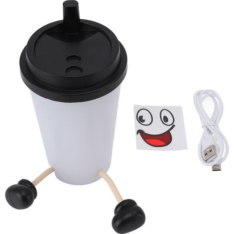 Cute and fun cup-shaped LED light, 3 colors, steplessly adjustable, touch control, rechargeable night light for bedroom (1/5)
