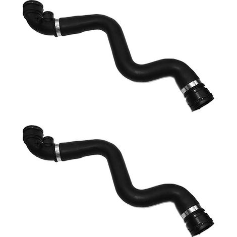 Deux durites supérieures de liquide de refroidissement de radiateur compatibles avec BMW Série 3 E46 316i, 316ci, 318i et 318ci (références : 11531436407 et 01622685308). (1/5)