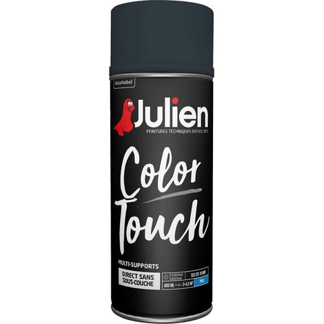 Peinture aérosol Color Touch multi-supports - Mat Noir - 400 ml - Julien
