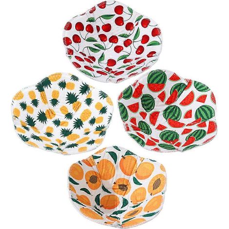 Lot de 4 dessous de plat isolants pour bols, accessoires de cuisine, supports de bols compatibles micro-ondes (1/5)