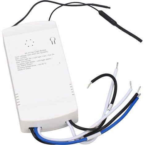 Intelligenter WLAN-Wandschalter für Ventilator und Licht, per App steuerbar, mit Fernbedienung, 200 bis 240 V (1/5)