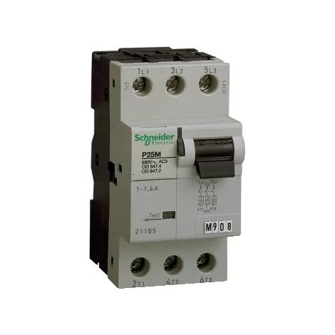 Schneider 21107 Motor circuit breaker - 4A - 3P 3d - magneto-thermal release