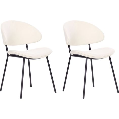 Set of 2 Dining Chairs KIANA Light Beige (1/5)
