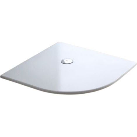 Piatto doccia 100x100 h.3 angolare in acrilico bianco lucido di (1/4)