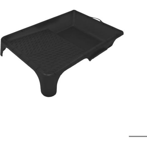 Plateau de Peinture - 15 x 24 cm - Pour Rouleau 10 cm - Noir - Plastique - Égouttoir