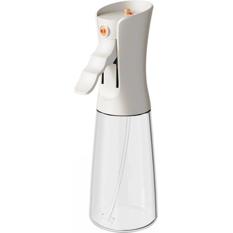 Flacon pulvérisateur d'huile en verre de qualité alimentaire de 280 ml - Atomiseur à pression étanche pour friteuses à air et cuisine maison (blanc)