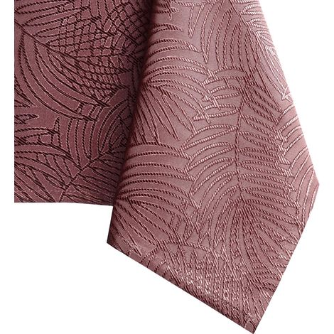 Nappe de Table Effet Lotus déperlant Polyester Vieux Rose Gaia 100x100 cm (1/2)