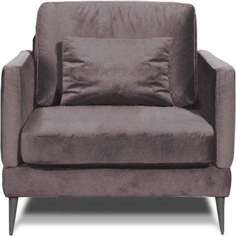 Fauteuil Splendido Velours Gris foncé - 1 Place (1/5)