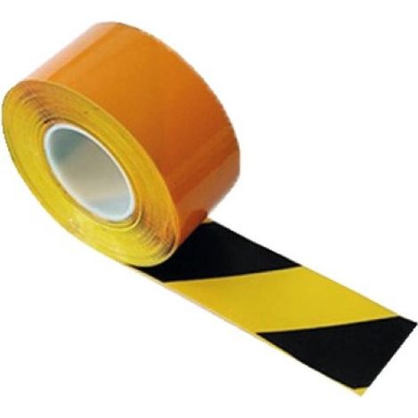 Bande de marquage adhésive jaune et noir - rouleau de 33 m x 50 mm - WATTELEZ SAS (1/2)
