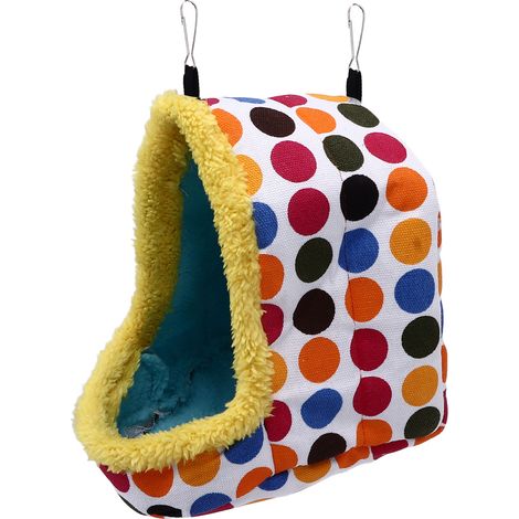 Lit-caverne pour hamster, doux, confortable, pliable, portable, épais, chaud, facile à nettoyer, maison pour petits animaux (1/5)