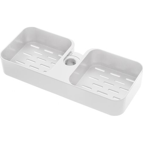 Mensola per asta saliscendi con D. 18, 22, 25 cm in ABS bianco Hidra (1/3)