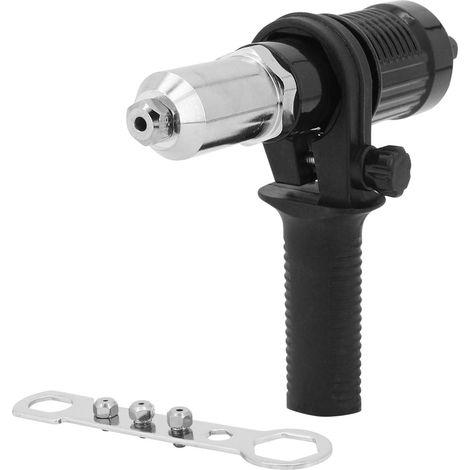 Adaptateur Riveteuse, Kit d'adaptateur de Pistolet à Riveter pour Perceuse électrique sans Fil, Pistolet à Riveter électrique Rivetage Outil (1/5)