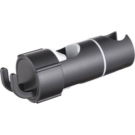 Verstellbare Duschkopfhalterung, für Duschköpfe mit 18-25 mm Haken, 360-Grad-Drehung, Schiebeklemme für Badezimmer (schwarz) (1/5)