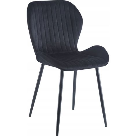 Fauteuil K1-FX en velours noir (1/5)