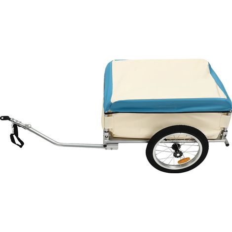 Fahrrad-Cargo-Anhänger, hohe Tragfähigkeit, wasserdichter Laderaum, WEISS (1/2)