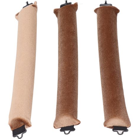 Lot de 3 bigoudis sans chaleur avec bandeau, pour un brushing doux et une utilisation nocturne, pour tous types de cheveux, couleur kaki. (1/5)