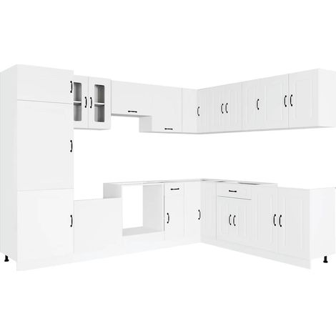 Ensemble d'armoires de cuisine  Meuble de cuisine 14 pcs Kalmar bois d'ingénierie (1/5)