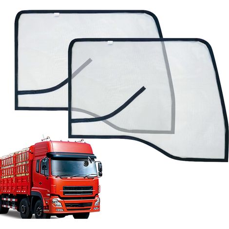Lot de 2 Pare-Soleil de Voiture pour fenêtre latérale - en Maille Respirante - Magnétique et Respirante - Convient pour camions Miniva (1/5)