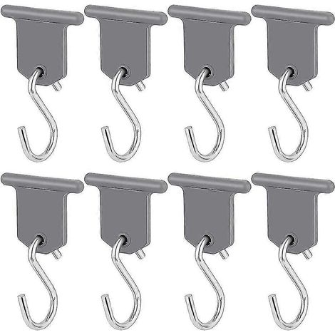 Lot de 8 crochets pour auvent de camping, supports pour auvent de caravane et de camping-car, supports pour guirlandes lumineuses de fête. (1/5)