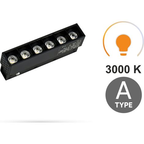 Faretto lineare a griglia 6W 3000K caldo Tipo A per binari magnetici SMART TRACK 48VDC (1/5)