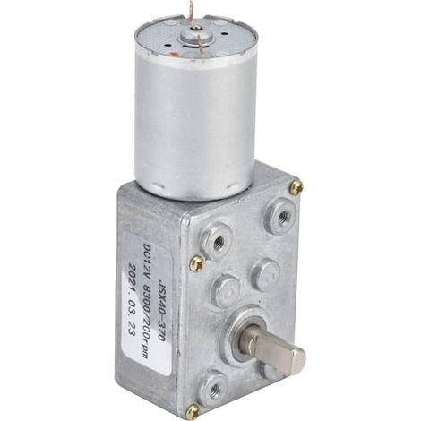 Motoréducteur à vis sans fin autobloquant JSX40370 CC 12 V 200 tr/min, réducteur électrique à couple élevé (1/5)