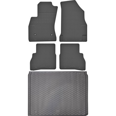 Juego de alfombrillas de goma para Fiat Doblo VAN (2010-2022) - Alfombrilla para maletero