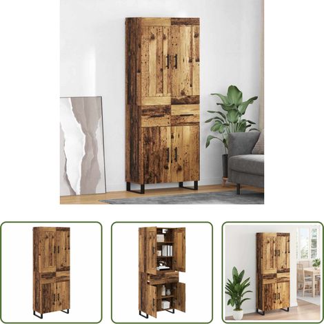 vidaXL Altholz - Highboard Altholz 69,5 x 34 x 180 cm Holzwerkstoff (1/5)