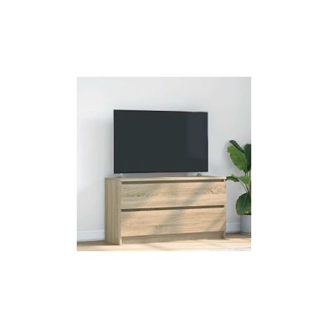 Meuble TV chêne sonoma 100x35x54 bois d'ingénierie (1/5)