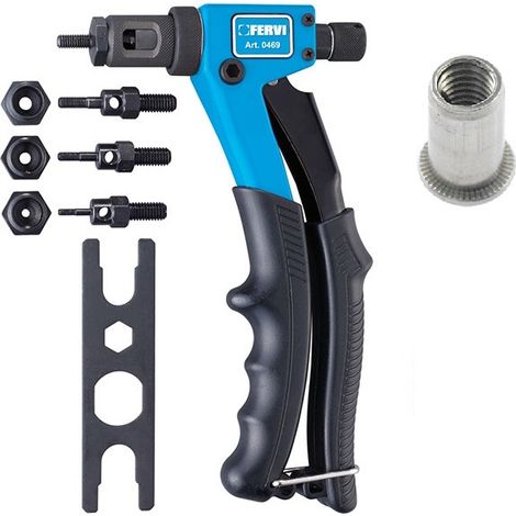 Rivettatrice per inserti filettati rivetti filetti m3 m4 m5 m6 Fervi 0469 (1/4)