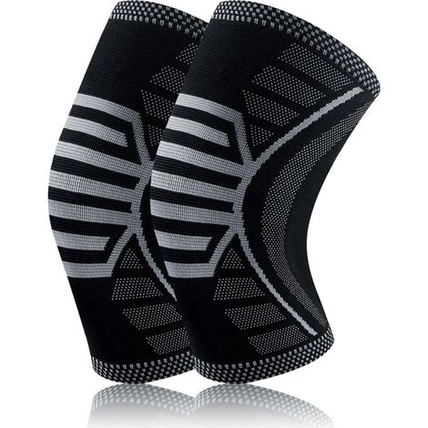 Genouillère De Compression - Support Articulaire Stable - Pour Course Et Sports - Lot De 2 Pièces (1/5)