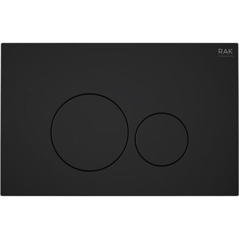 RAK Ecofix Round Dual Flush Plates - Matt Black (1/3)